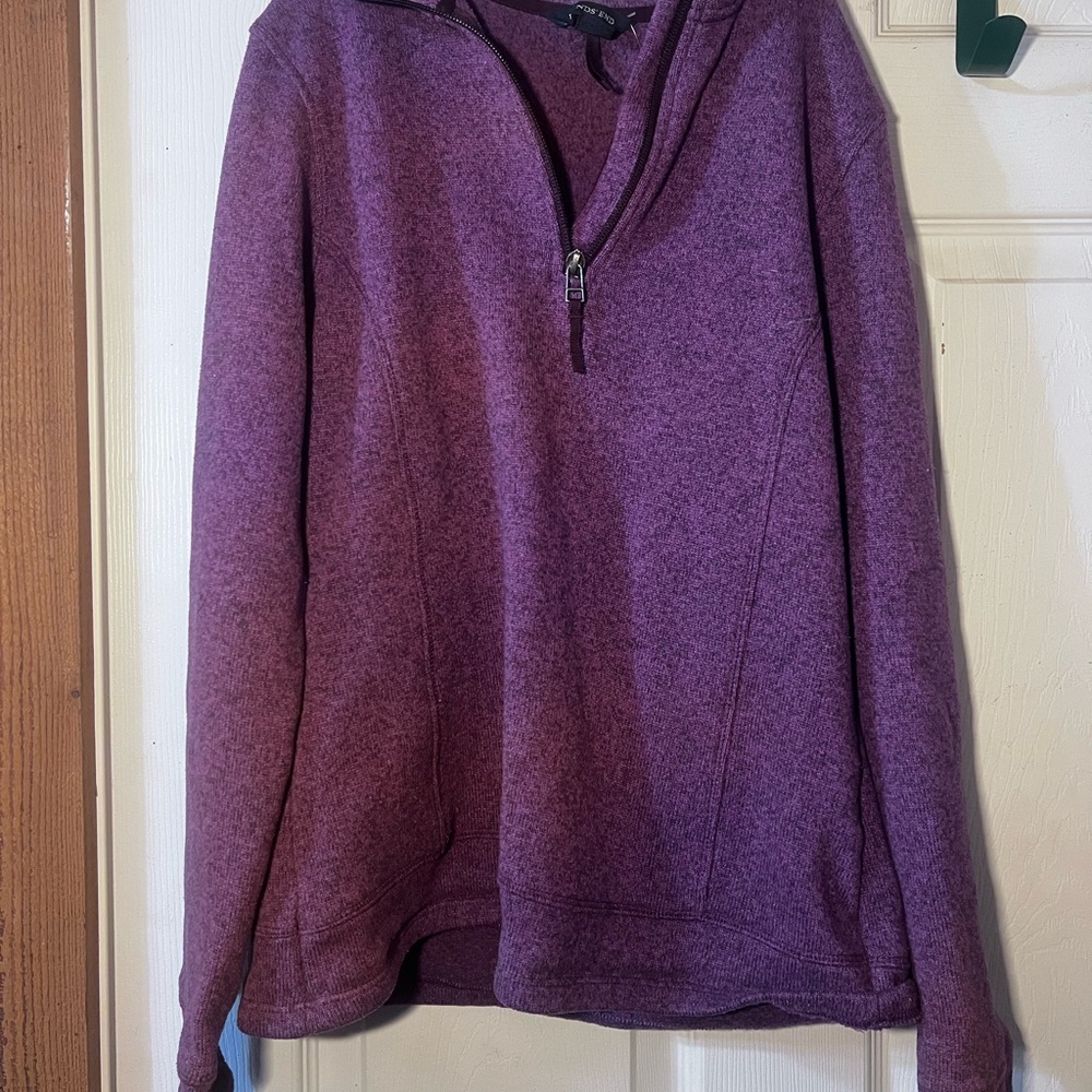 Lands End woman’s  Purple Half-Zip Sweater